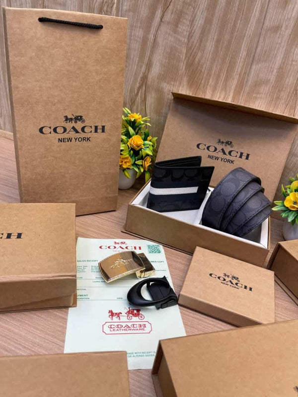 COACH_2_Buckle_Belt_&_wallet_Combo_C383