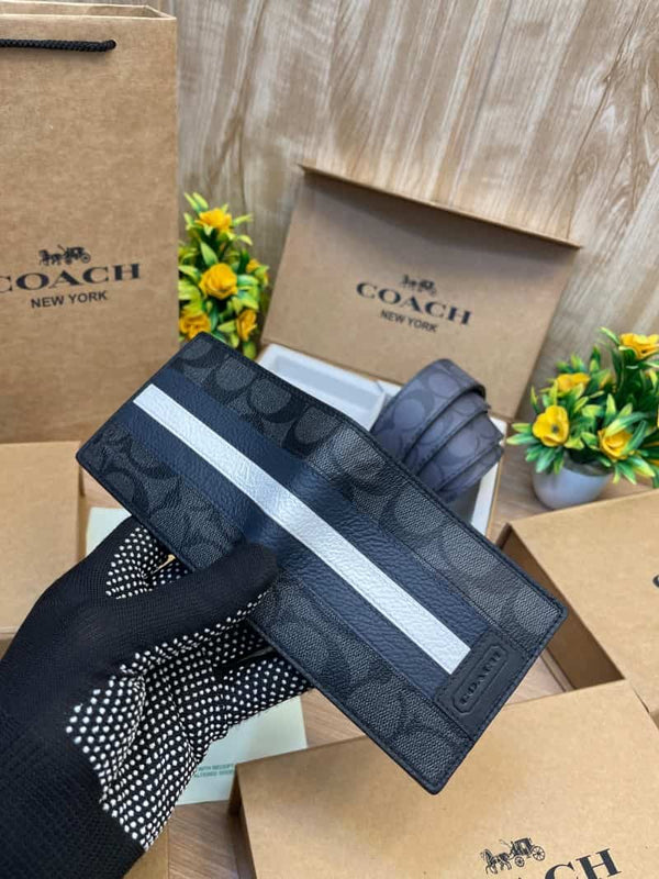 COACH_2_Buckle_Belt_&_wallet_Combo_C384