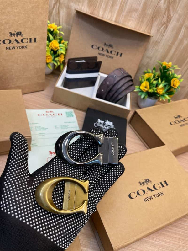 COACH_2_Buckle_Belt_&_wallet_Combo_C382