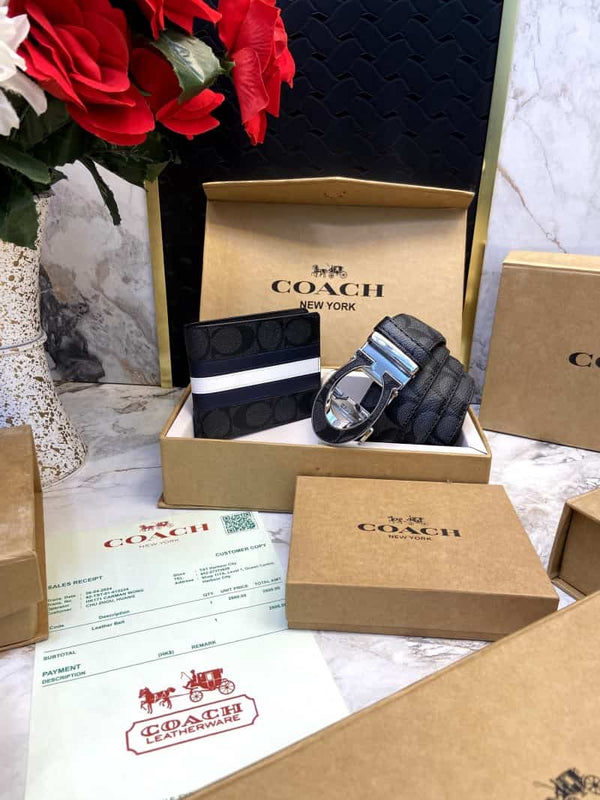 COACH_Premium_Belt_&_Wallet_Combo_C362