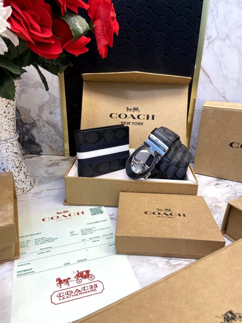 COACH_Premium_Belt_&_Wallet_Combo_C362