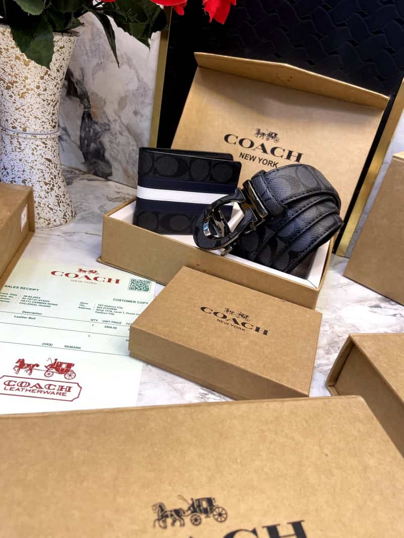 COACH_Premium_Belt_&_Wallet_Combo_C364