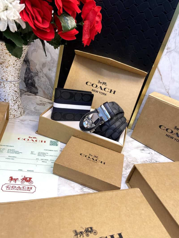 COACH_Premium_Belt_&_Wallet_Combo_C362