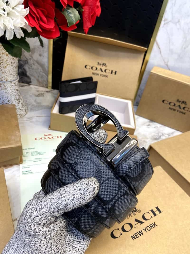 COACH_Premium_Belt_&_Wallet_Combo_C364