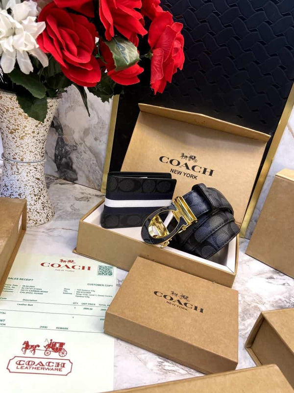 COACH_Premium_Belt_&_Wallet_Combo_C363