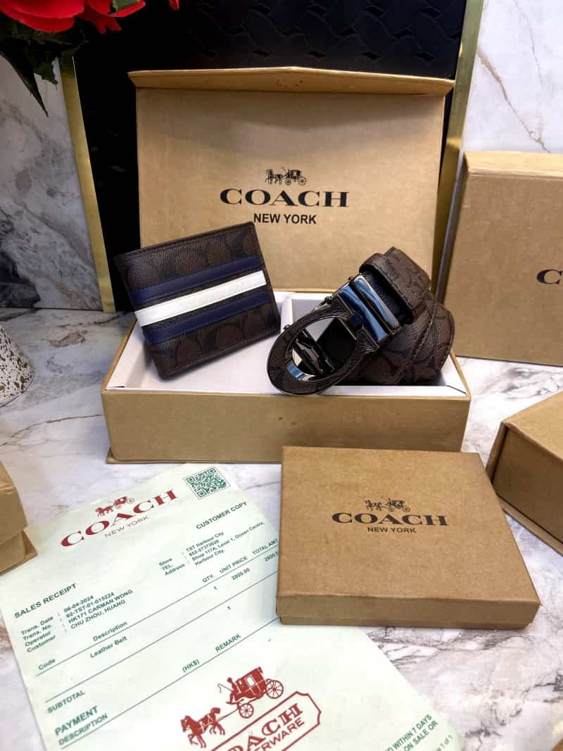 COACH_Premium_Belt_&_Wallet_Combo_C361