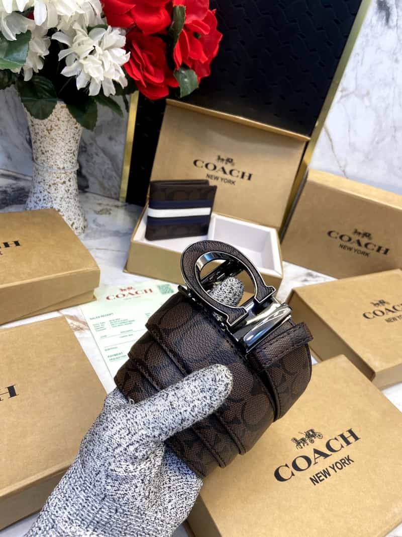 COACH_Premium_Belt_&_Wallet_Combo_C361