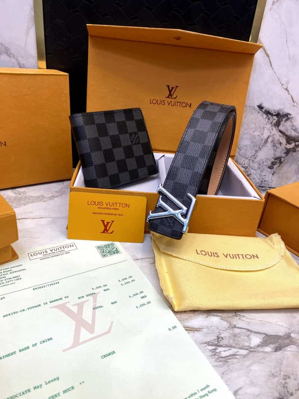 LOUIS_VUITTON Premium_Belt_&_wallet_Combo_C349