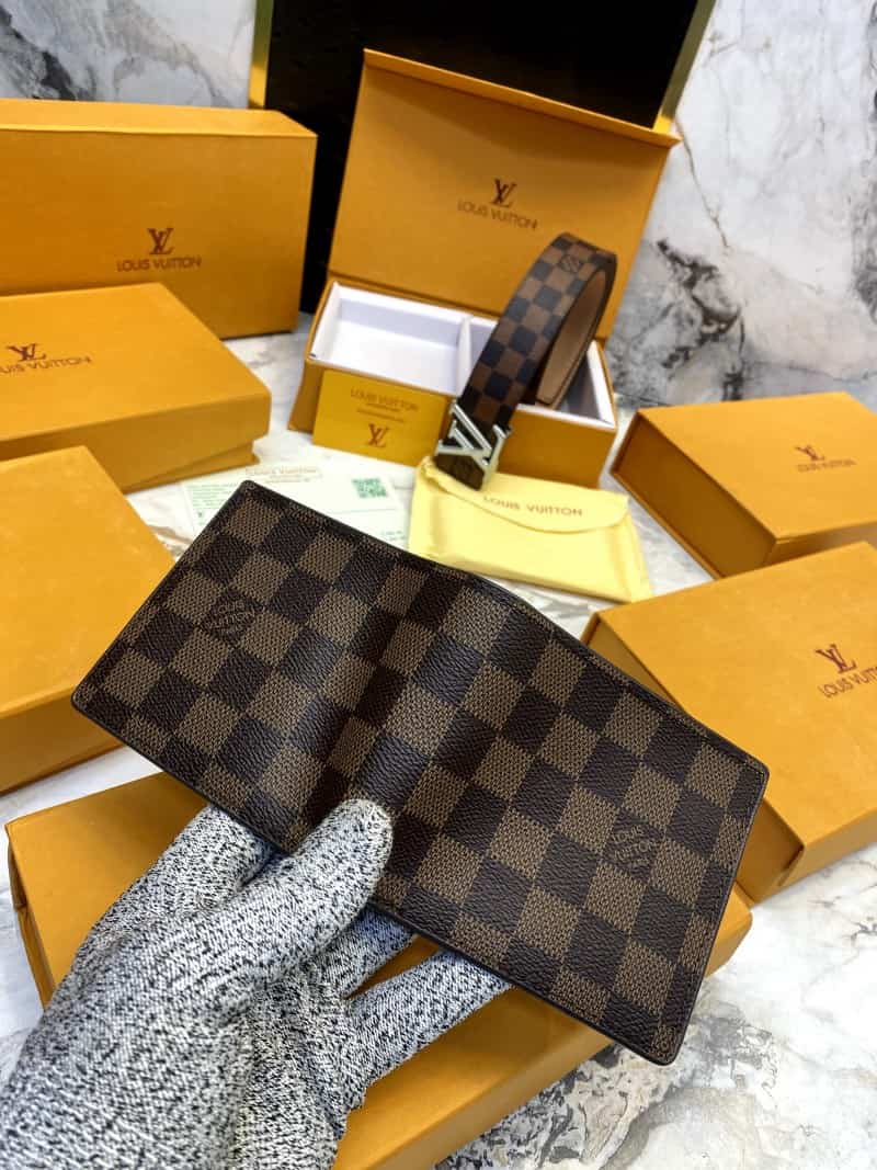 LOUIS_VUITTON Premium_Belt_&_wallet_Combo_C348