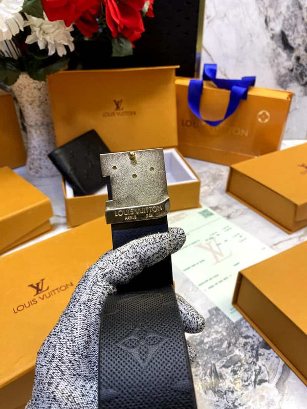 LOUIS_VUITTON Premium_Belt_&_wallet_Combo_C342