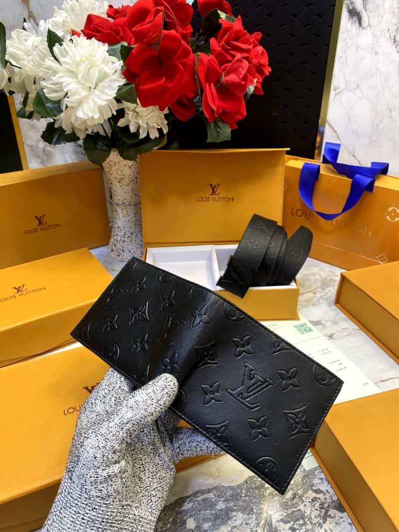 LOUIS_VUITTON Premium_Belt_&_wallet_Combo_C341