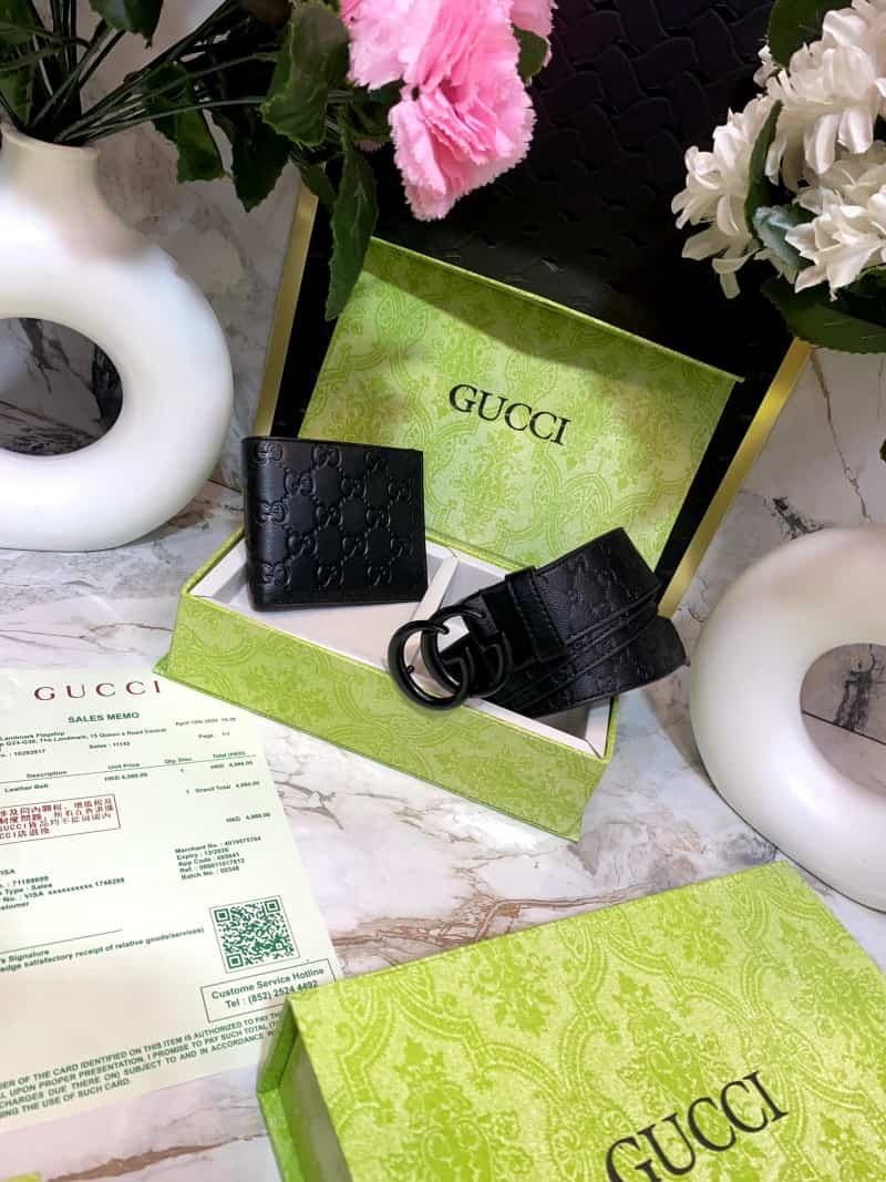 GUCCCI Premium Belt & Wallet Combo C316