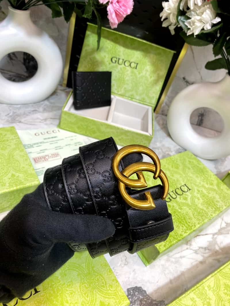 GUCCCI Premium Belt & Wallet Combo C315