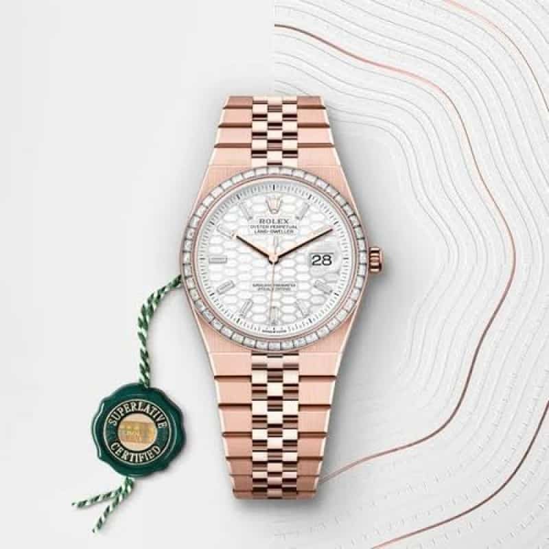 ROLEX LAND DWELLER ROSEGOLD WHITE D