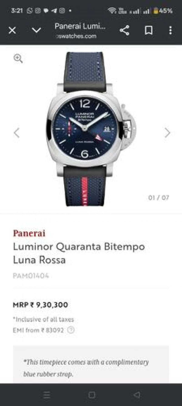 Luminor Panerai Quaranta Bitempo Lu