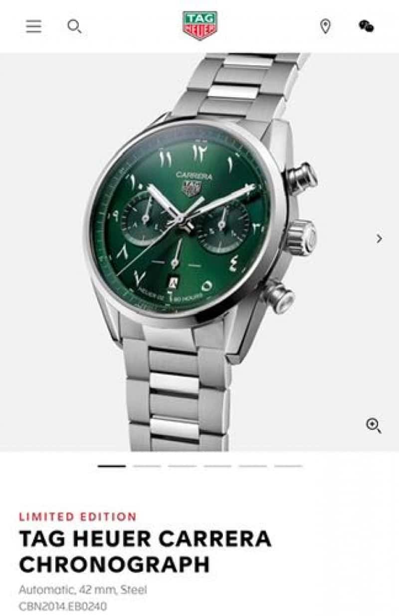 TAG HEUER CARRERA CHRONOGRAPH ARABI