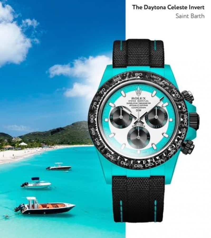 ROLEX DIW DAYTONA CELESTE INVERT AU