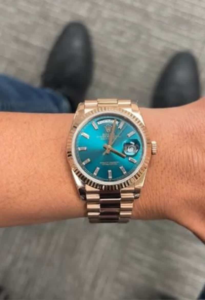 ROLEX DAYDATE ROSEGOLD DIAMOND NUME