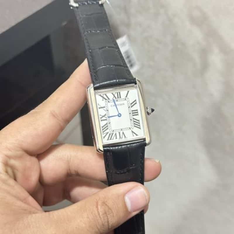 CARTIER TANK SILVER BLACK