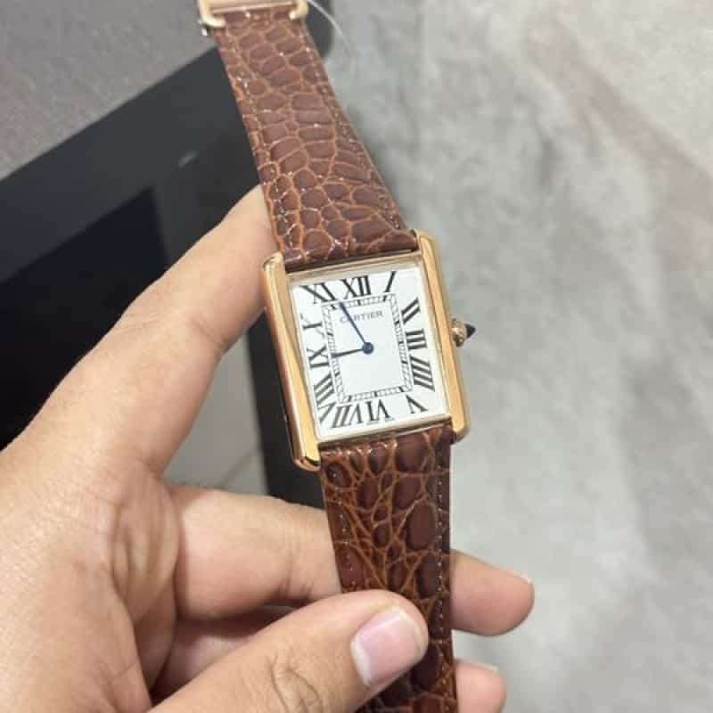 CARTIER TANK ROSEGOLD BROWN