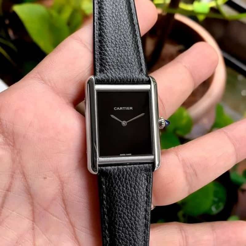 CARTIER TANK MUST SILVER BLACK C06