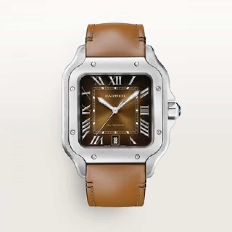CARTIER SANTOS LEATHER AUTOMATIC A0