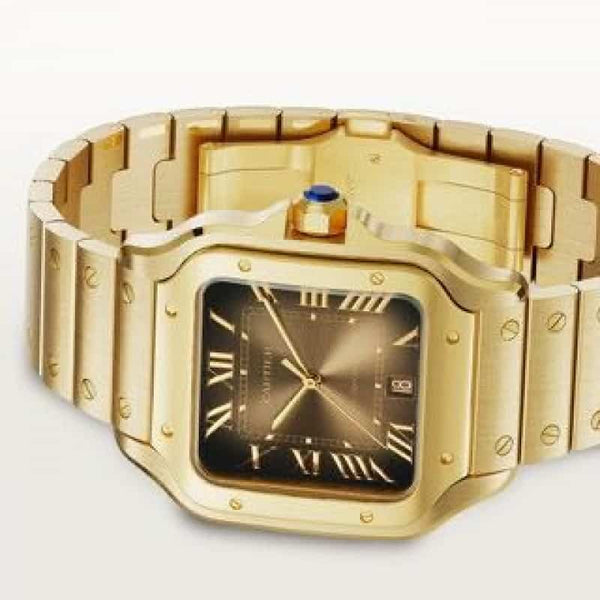 Cartier D Santos Gold Brown Automat