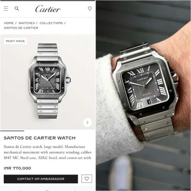 Cartier D Santos Silver Gray Automa