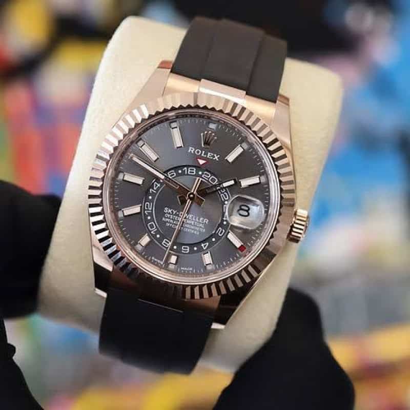 ROLEX SKY DWELLER BLACK ROSEGOLD A0