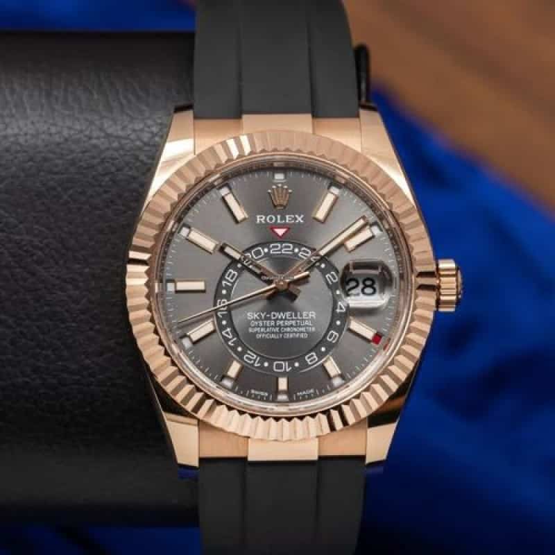ROLEX SKY DWELLER BLACK ROSEGOLD A0