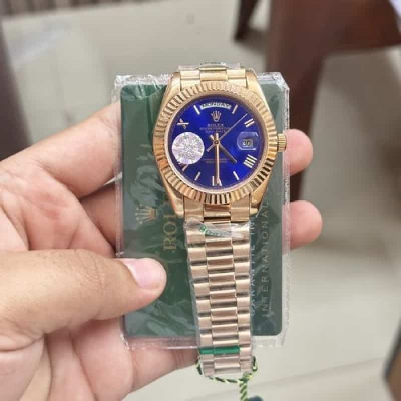 ROLEX DAY DATE ROSEGOLD BLUE YZ A07 Main image