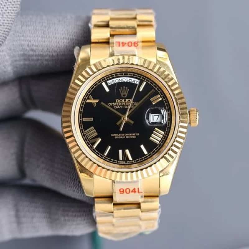 ROLEX DAY DATE GOLD BLACK YZ A073 Main image