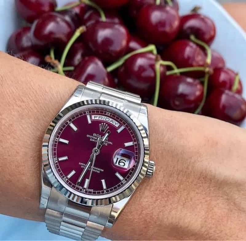 ROLEX DAYDATE CHERRY DAIL