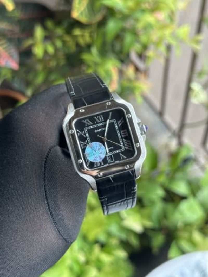 CARTIER SANTOS LEATHER AUTOMATIC A0