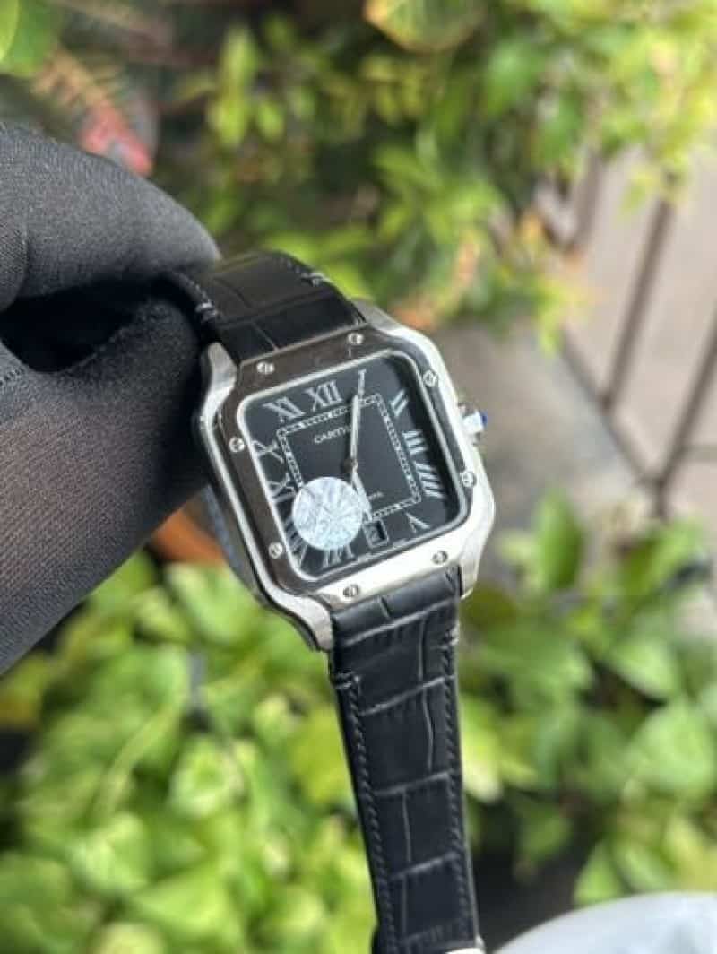 CARTIER SANTOS LEATHER AUTOMATIC A0