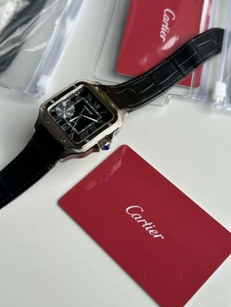 CARTIER SANTOS LEATHER AUTOMATIC A0