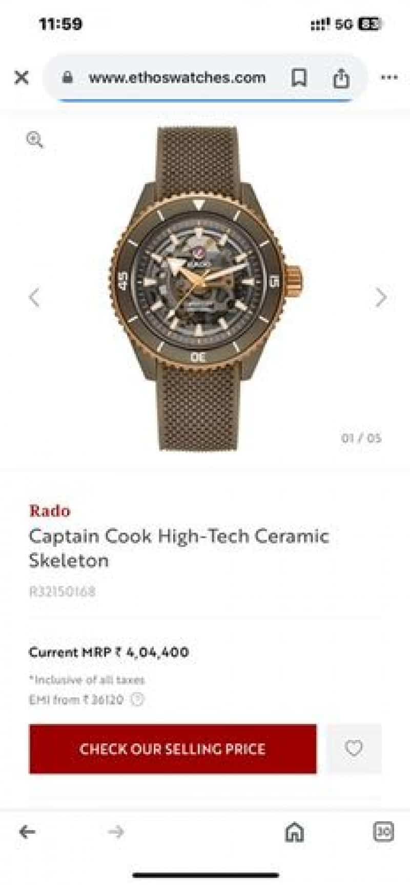 RADO CAPTAIN COOK SKELETON SPECIAL