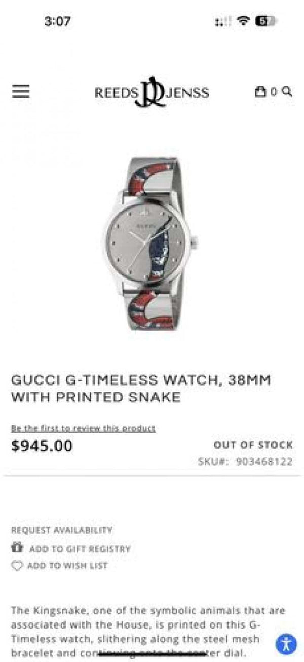 Gucci G Timeless Watch 38mm