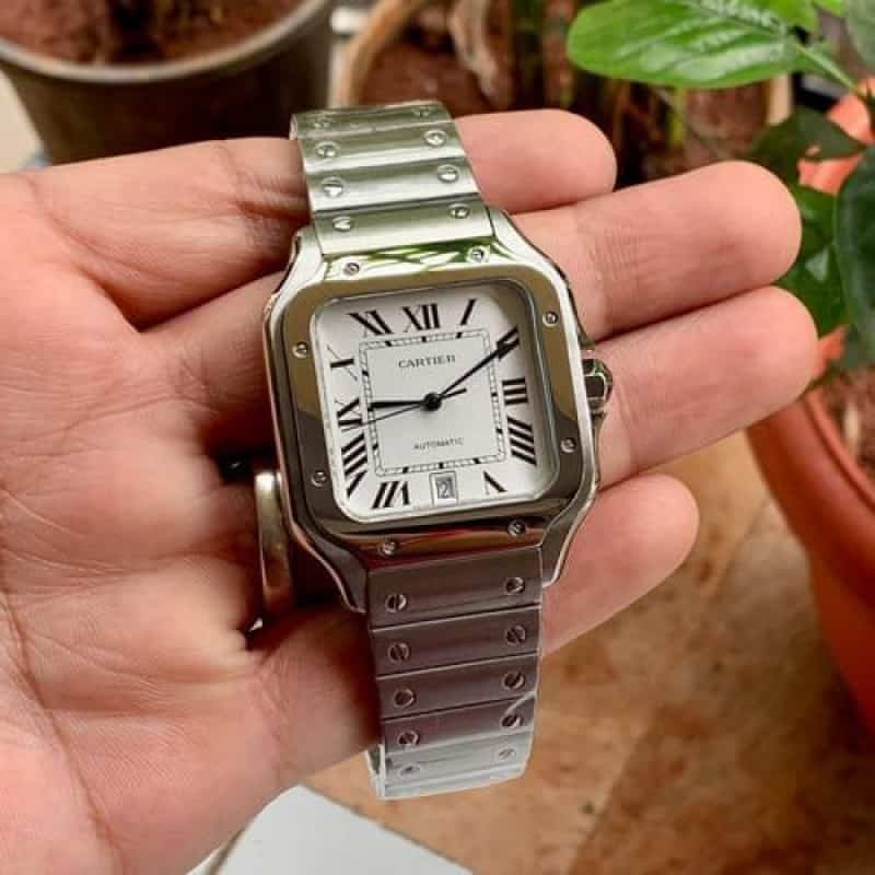 Cartier D Santos Silver White Premi