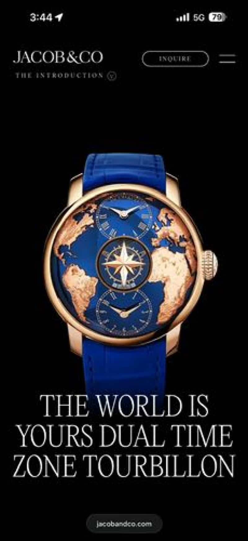 JACOB CO DUAL TIME ZONE TOURBILLON Main image