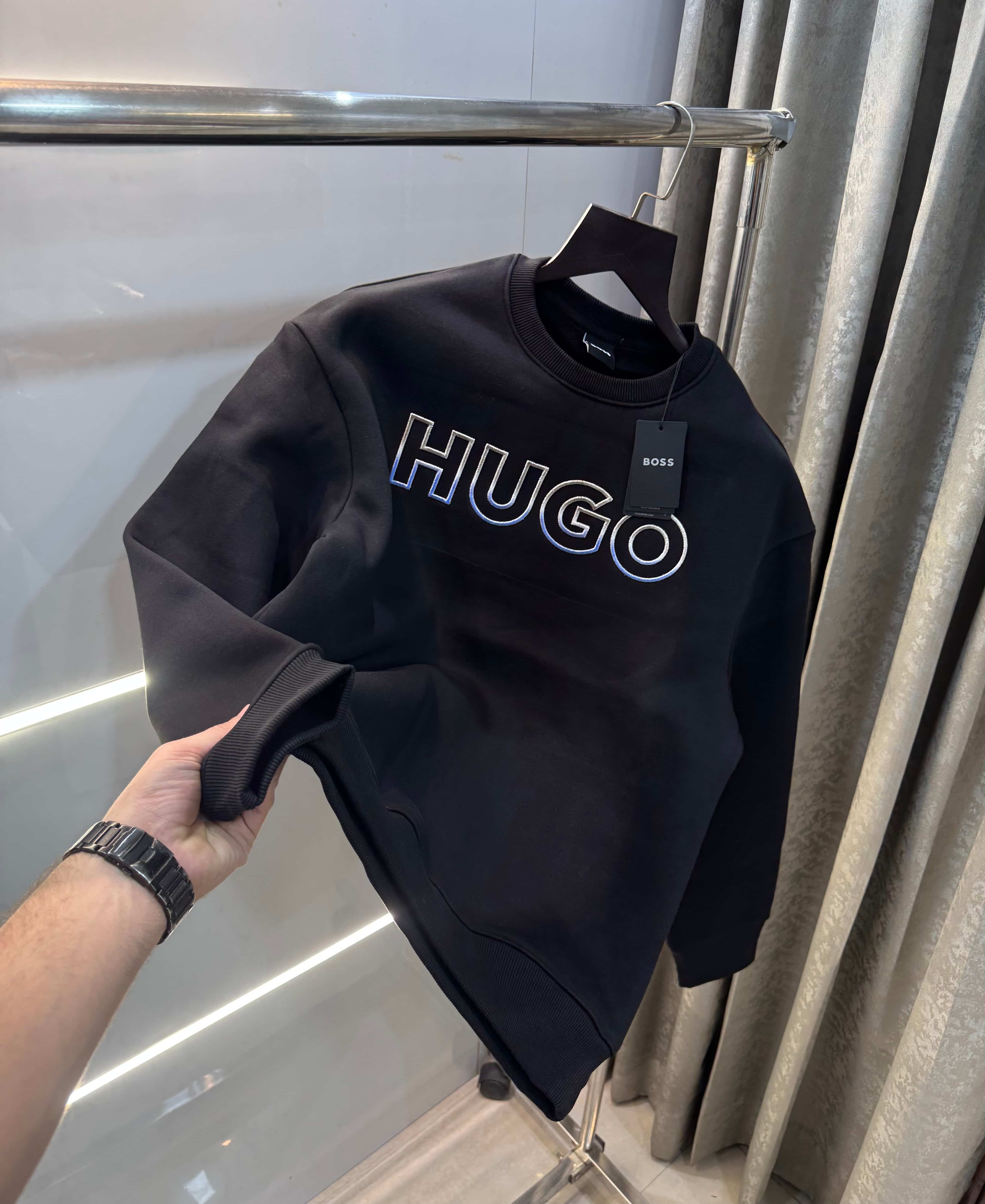 Hugo  BO·S$ Black Logo Work Imported Sweatshirt Main image