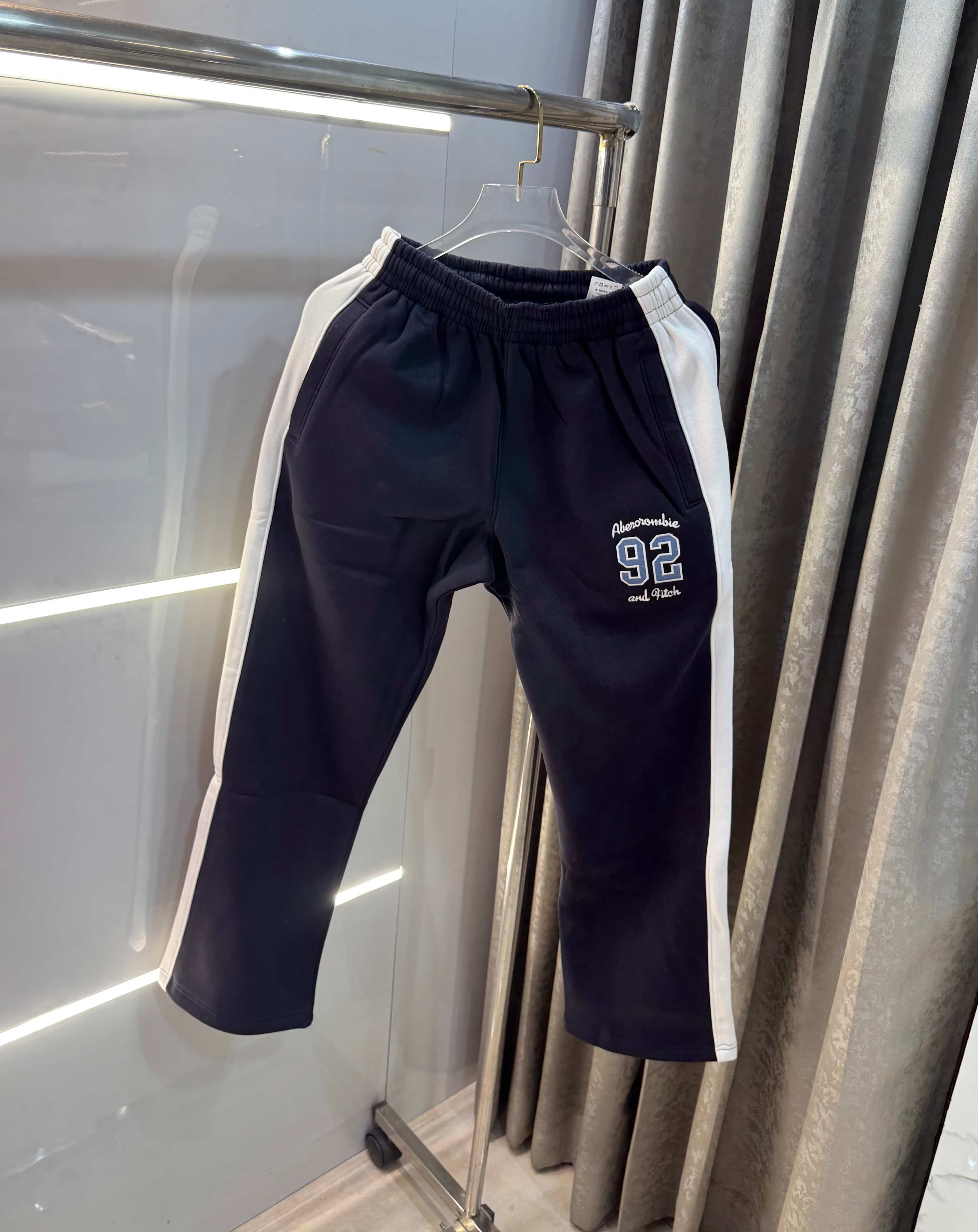 Abercrombie & Fitch Navy Blue Embroidery Logo Imported Trackpant Main image