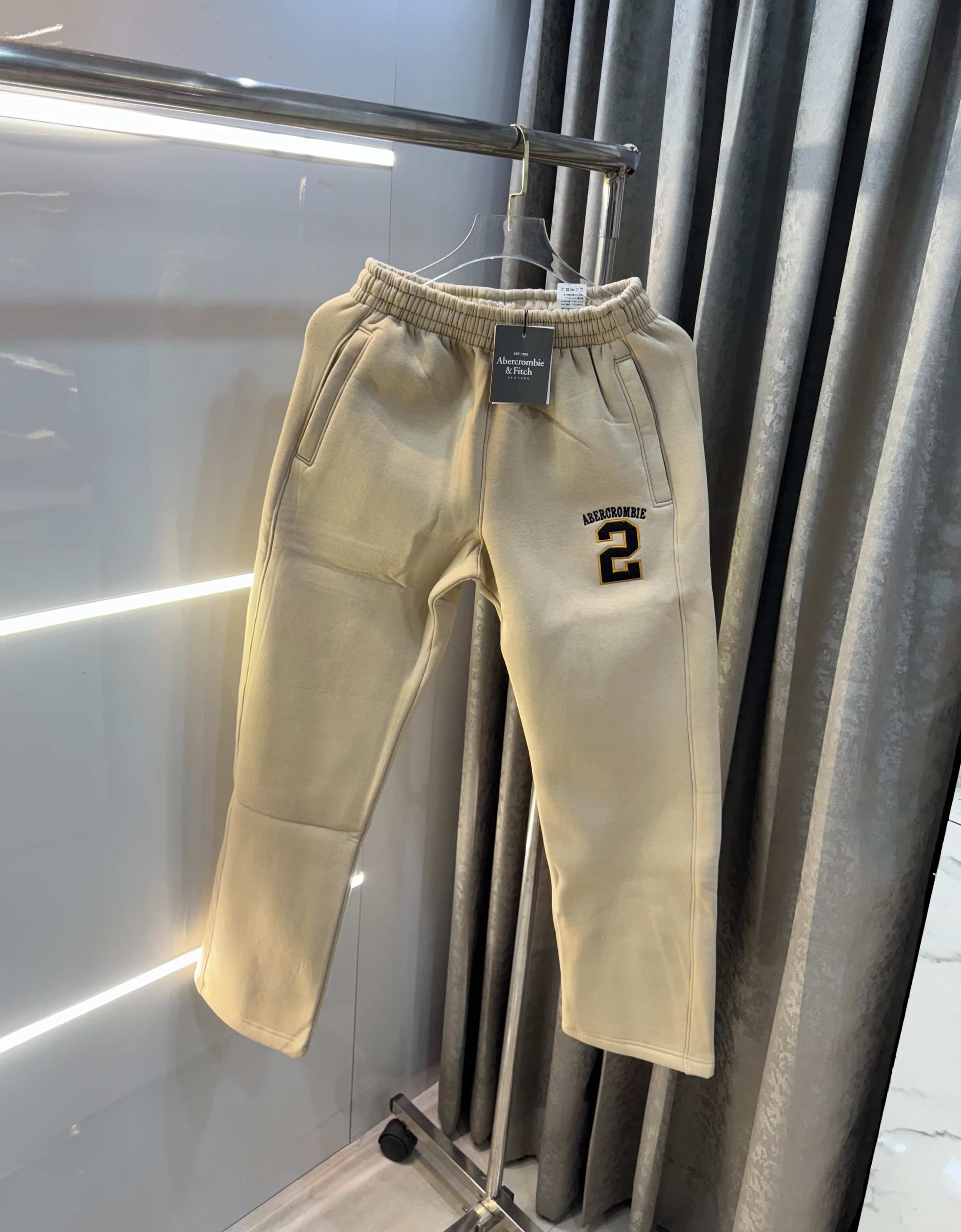 Abercrombie & Fitch Beige Embroidery Logo Imported Trackpant Main image