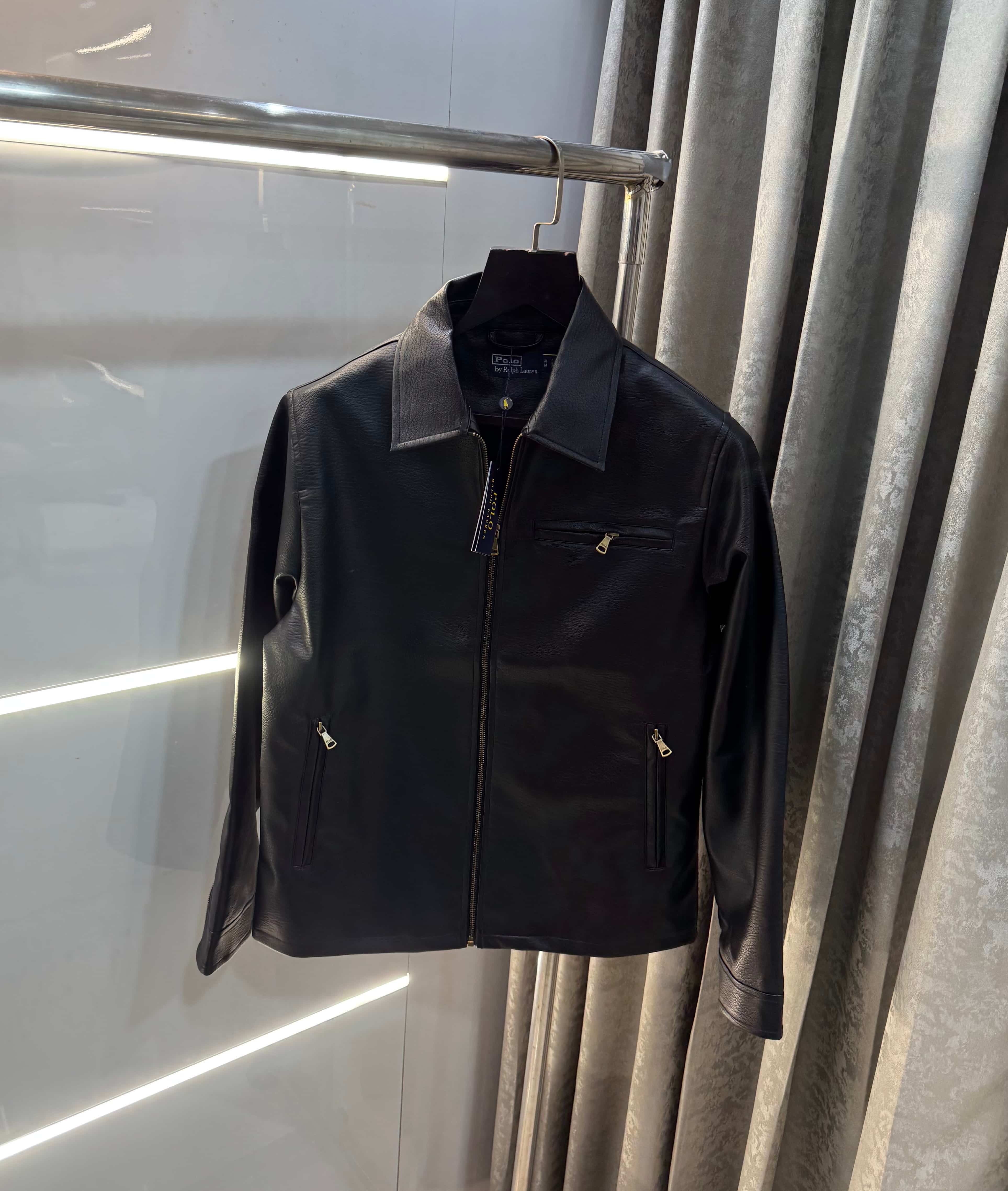 Ralph  Lauren Black Luxury Leather Jacket Main image