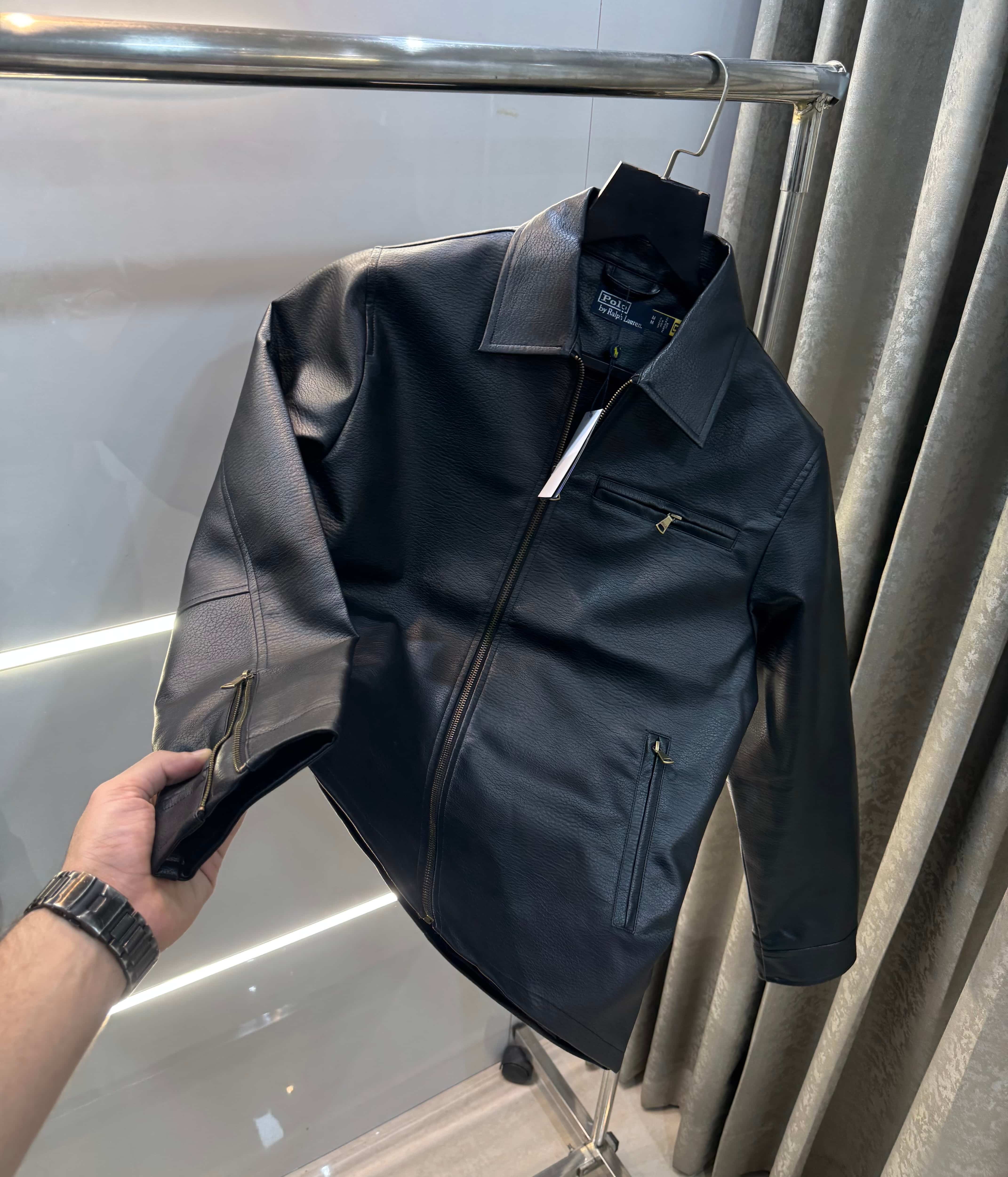 Ralph  Lauren Black Luxury Leather Jacket Secondary image