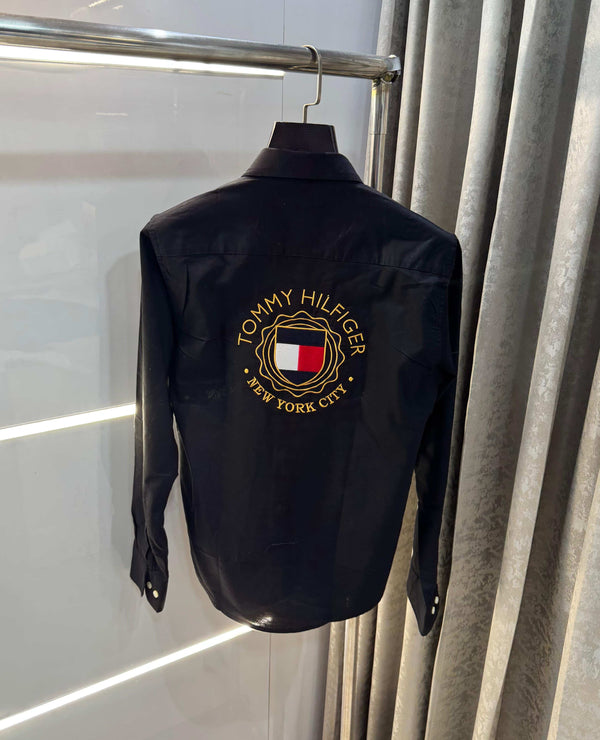 Tomm y Hilfiger Black back embroidery Premium Shirt