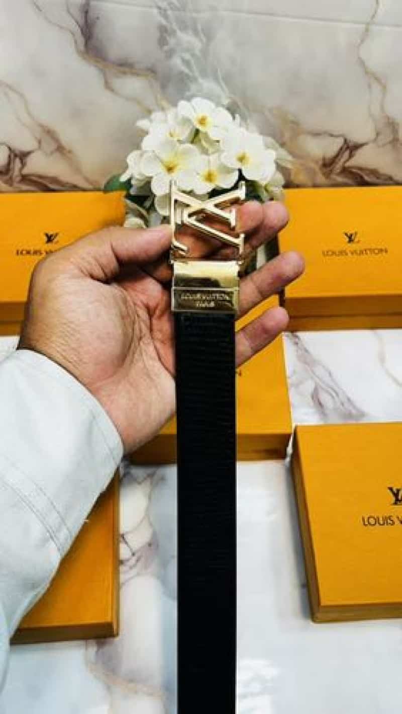 LV 1OUI5 vUI_Tt0N PREMIUM QUALITY IMP REVERSEABLE BELT WITH OG BOX LV-316