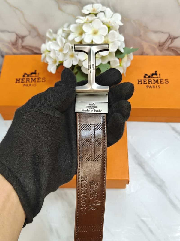 H3RMES PREMIUM QUALITY IMP REVERSEABLE BELT WITH OG BOX H-805