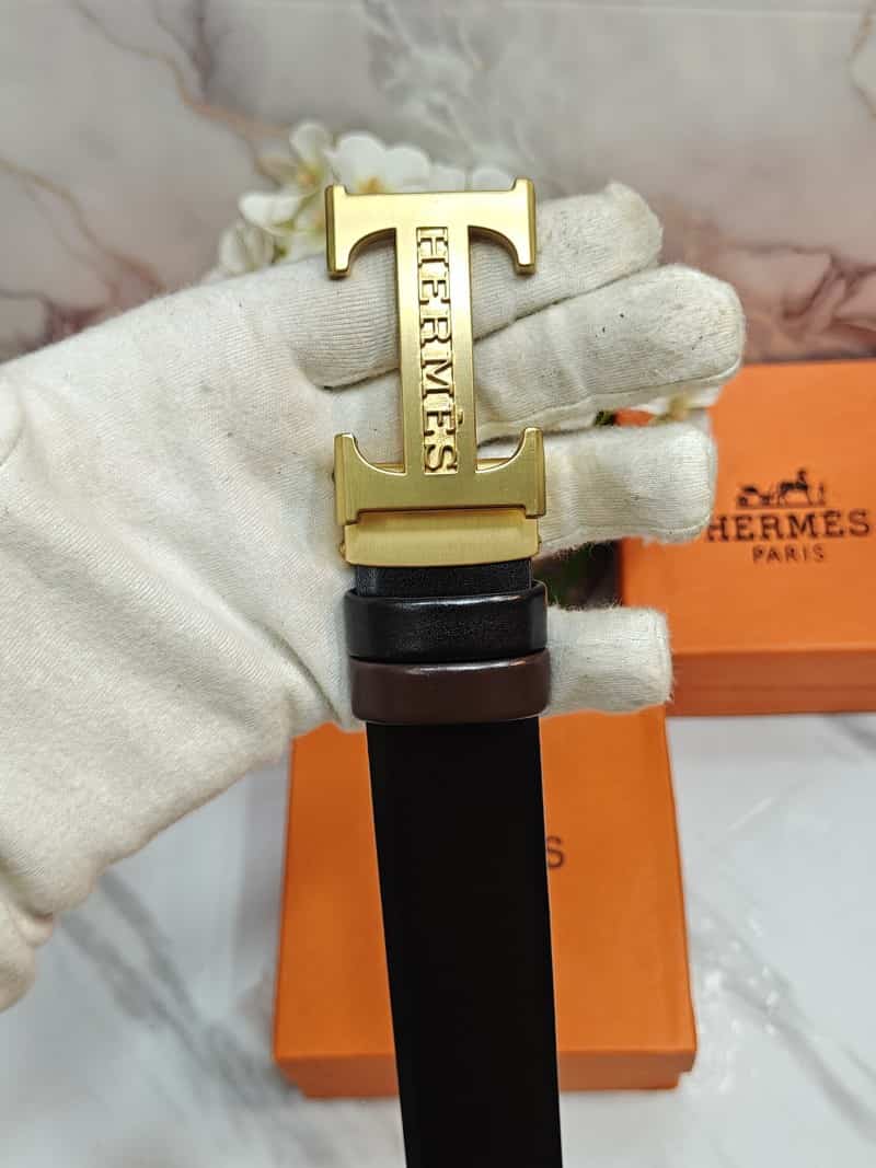 H3rm35 PREMIUM QUALITY IMP REVERSEABLE BELT WITH OG BOX H-804
