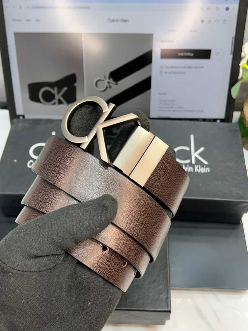 Ck cAL_VIN Kl_eIN PREMIUM QUALITY REVERSIBLE BELT WITH OG BO_X.. CK-504